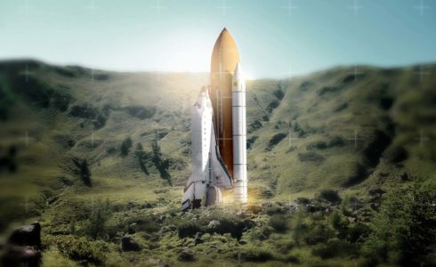Das Space Shuttel im Talkessel von Grosser und Kleiner Traithen in Oberbayern