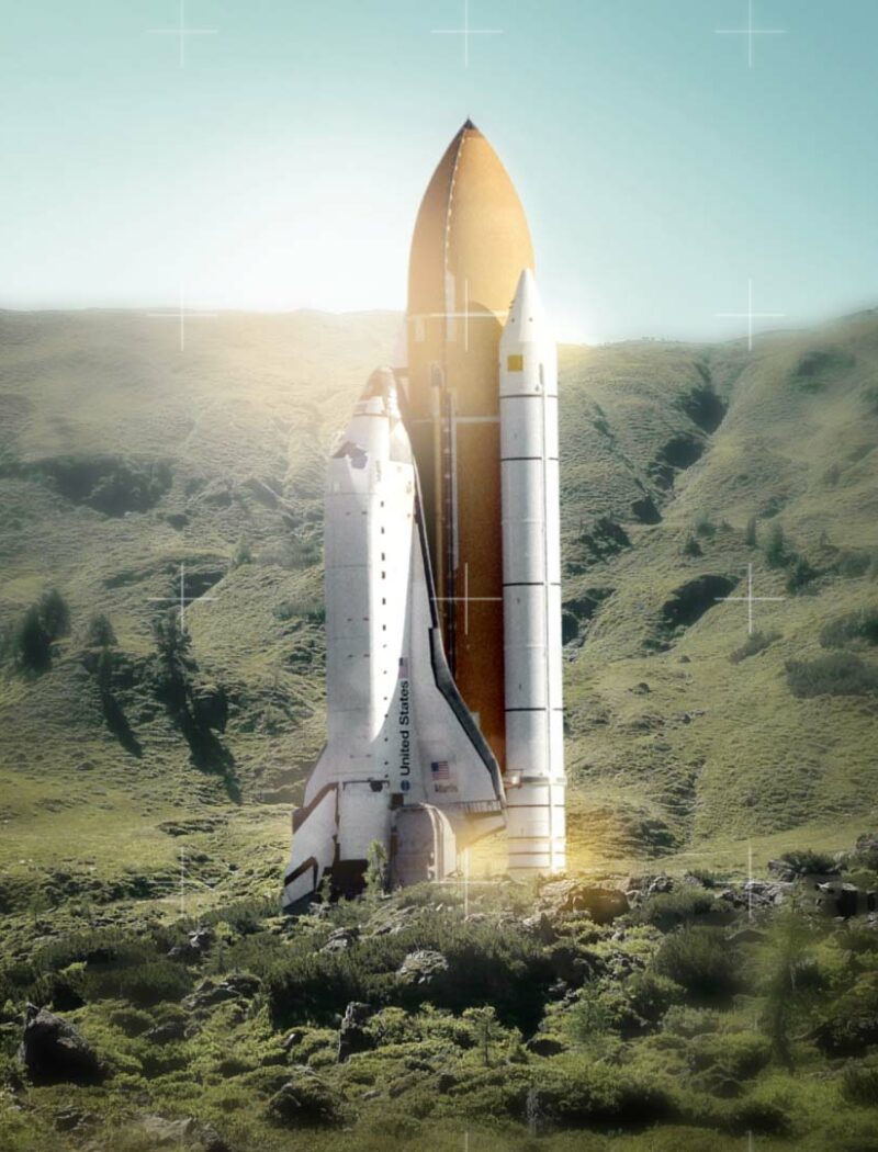 Das Space Shuttel im Talkessel von Grosser und Kleiner Traithen in Oberbayern