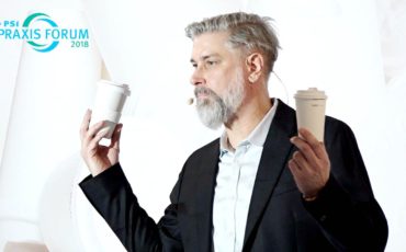 Speaker Ingo Moeller über Mugcircle, das Mehrwegsystem für Coffee to Go in Düsseldorf auf der PSI 2018