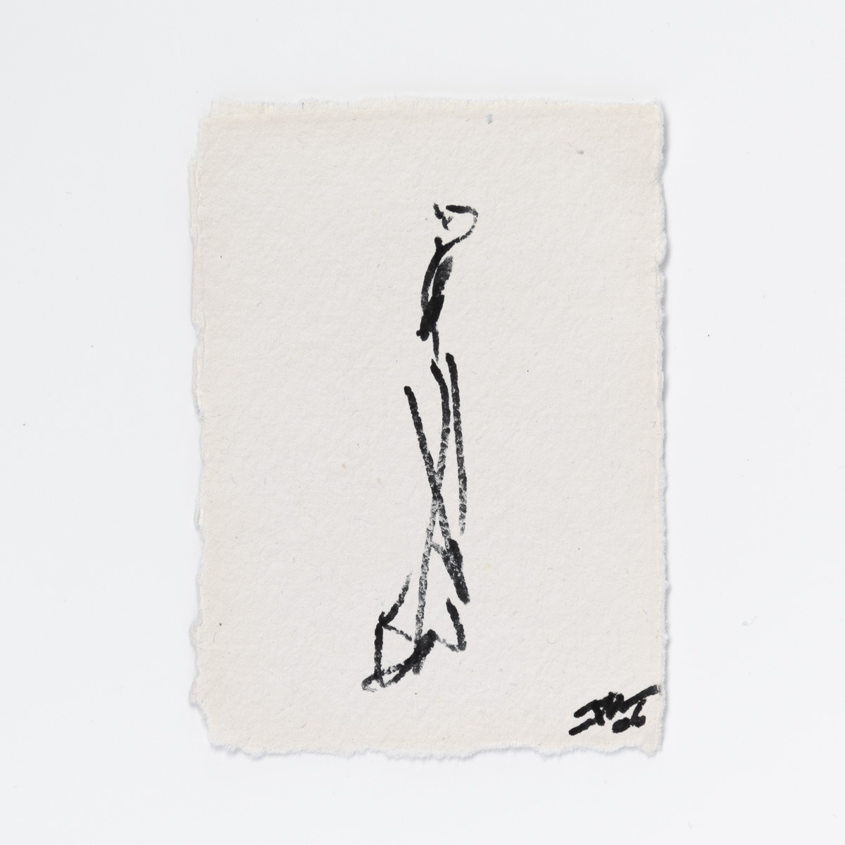 Zeichnung von Ingo Moeller, Tusche auf Bütten