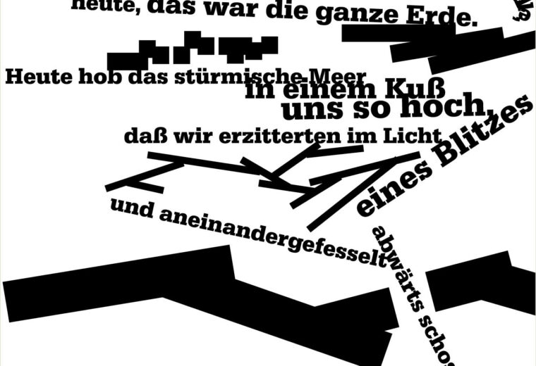 8. September, Gedicht von Pablo Neruda, 2-teiliges Gedichtbild, Entwurfsskizze